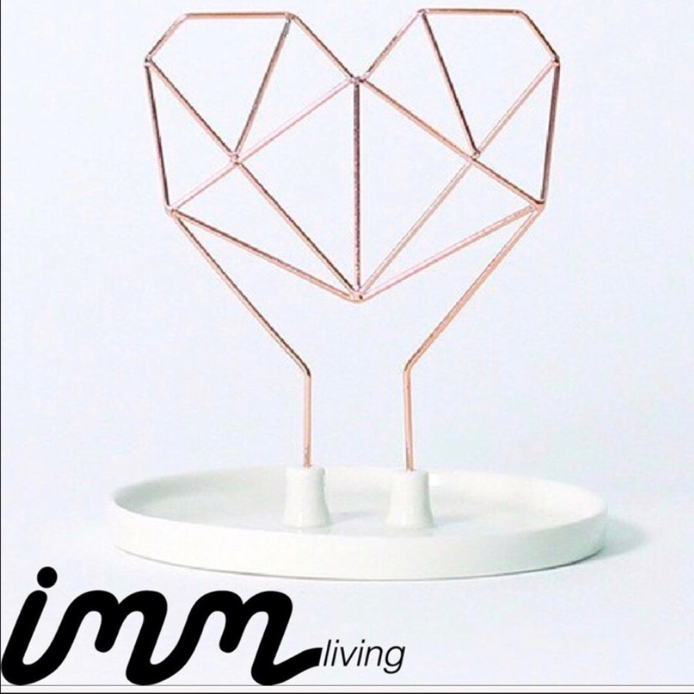 NWT | Coxet Wire Heart Ceramic Jewelry Holder